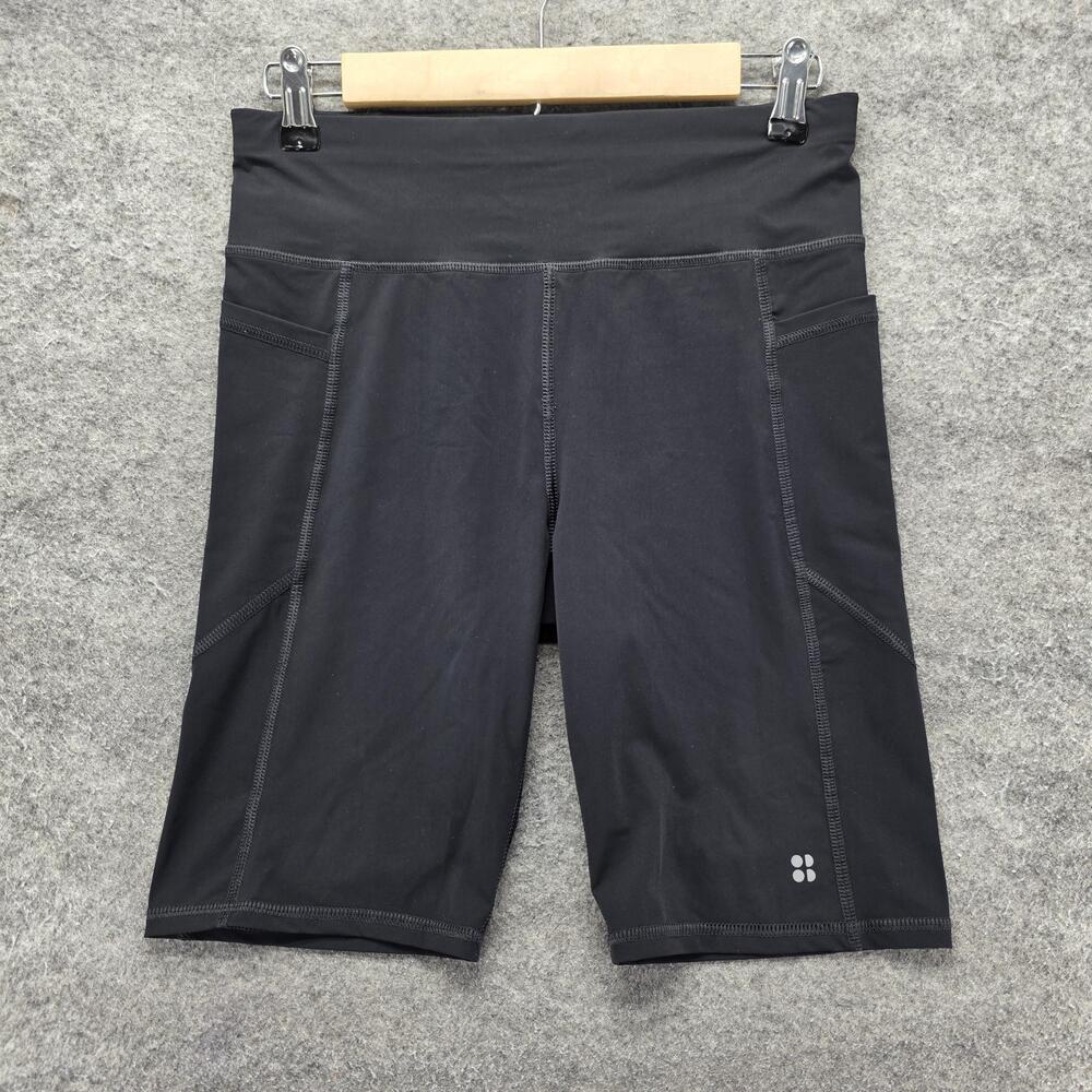 Sweaty Betty Shorts Womens M Black 9 In Biker Zero Gravity Running Pockets